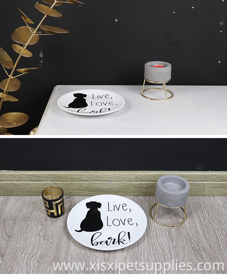 Wholesale Dog Ceramic Plate Pet Ceramic Decor Plate